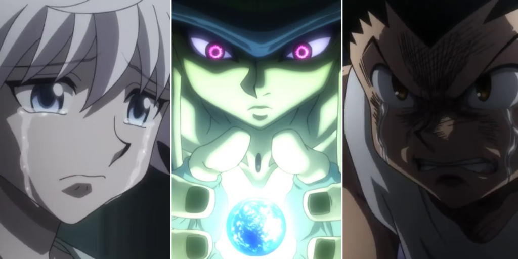 "Hunter x Hunter" هو مسلسل أنمي شونين يتحدى الأساليب والقصص التقليدية. تتبع القصة غون فريكس، الصبي الصغير الذي يشرع في رحلة ليصبح صيادًا ويجد والده. وعلى طول الطريق، يتعرف على كيلوا، القاتل السابق، ويواجه الاثنان مجموعة متنوعة من التحديات والخصوم.